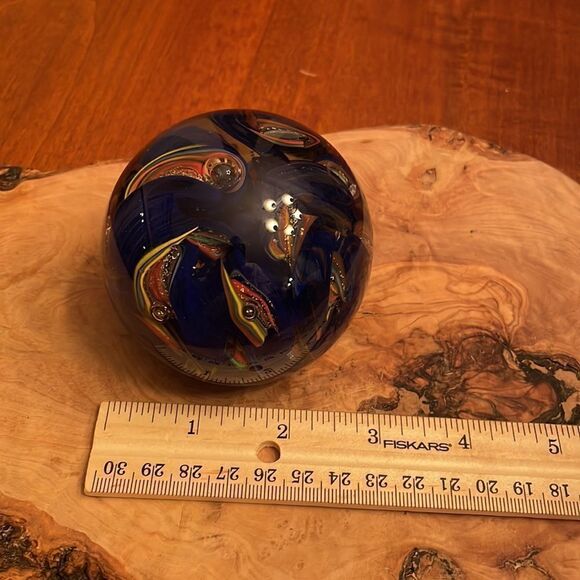Belleau Art Glass Complex Scramble Paperweight - Picture 7 of 8